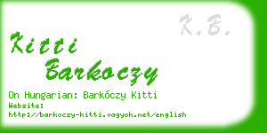 kitti barkoczy business card